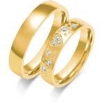 Obrączki złote ZS-O-436 półokrągłe