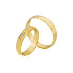 Obrączki złote SL03 półokrągłe