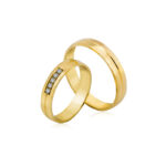 Obrączki złote SL08 półokrągłe