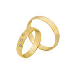 Obrączki złote SL04 półokrągłe