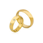 Obrączki złote SL05 półokrągłe