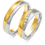 Obrączki złote ZS-OE-373 półokrągłe