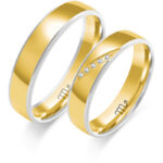 Obrączki złote ZS-OE-378 półokrągłe