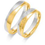 Obrączki złote ZS-OE-440 półokrągłe