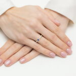 Pierścionek żółte złoto z szafirem BD-W0288 - obrazek 3