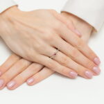 Pierścionek złoty z rubinem i diamentami BD-W0435 - obrazek 3