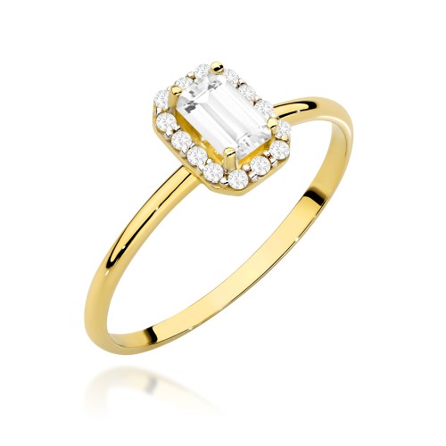 Pierscionek-zloty-z-prostokatnym-kamieniem-w-oprawie-cyrkonii Pierścionek złoty z prostokątnym kamieniem w oprawie cyrkonii - obrazek 1