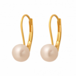 Kolczyki złote z perłą