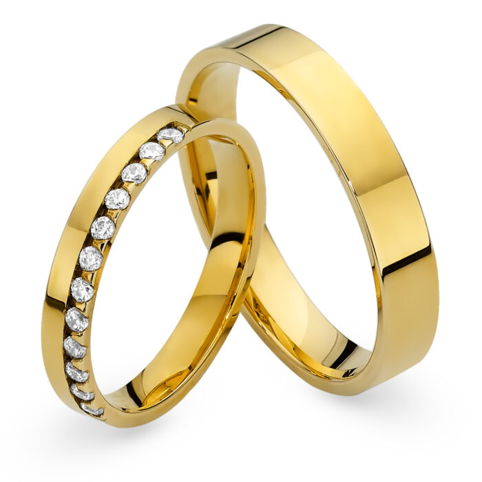 Obrączki złote SL52 płaskie - obrazek 2