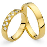 Obrączki złote SL45 półokrągłe