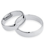 Obrączka srebrna półokrągła J01