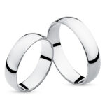 Obrączka srebrna półokrągła J01 - obrazek 2