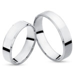 Obrączka srebrna płaska fazowana J019 - obrazek 2