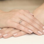 Pierścionek złoty z morganitem i diamentami BD-W19 - obrazek 4