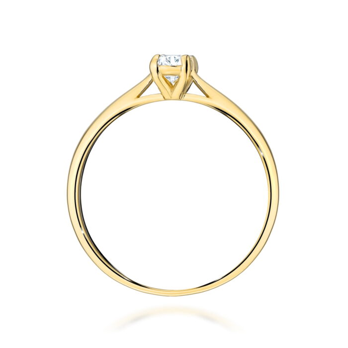 Pierścionek złoty z diamentem BD-W0581 - obrazek 3