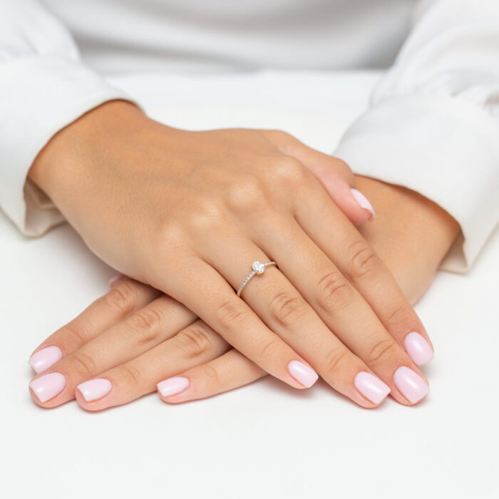 Pierścionek złoty z diamentami BD-W0582 - obrazek 2