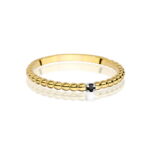 Pierścionek złoty z czarnymi diamentami BD-W0601 - obrazek 4