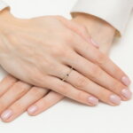 Pierścionek złoty z czarnymi diamentami BD-W0601 - obrazek 2