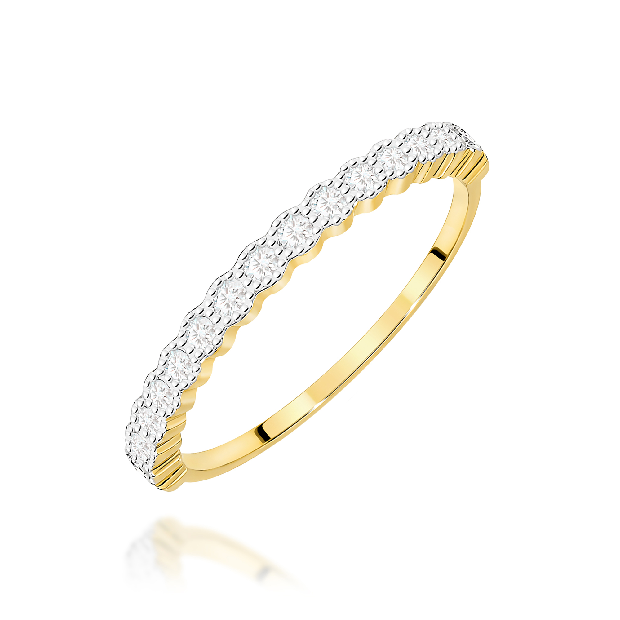 W0634.Z3.DIW.01_1 Pierścionek złoty z diamentami BD-W0634 - obrazek 1