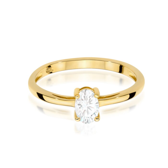 Pierścionek złoty z białym szafirem BD-W685 - obrazek 2