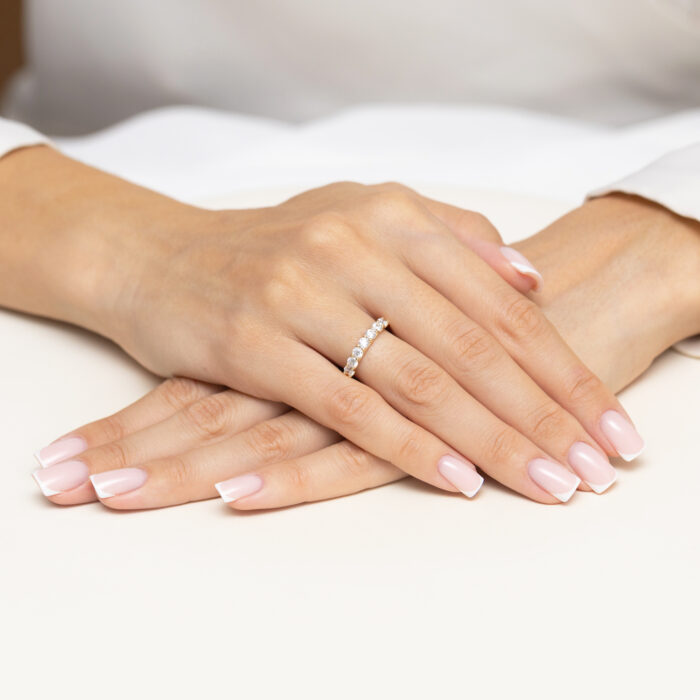 Pierścionek złoty ring z diamentami laboratoryjnymi BD-W0718 - obrazek 4