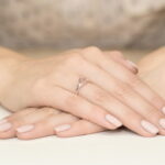 Pierścionek złoty z morganitem i diamentami BD-W76 - obrazek 4