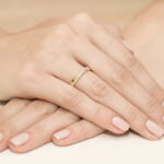 Pierścionek złoty z diamentami BD-W305 - obrazek 3