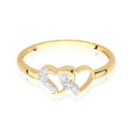 Pierścionek złoty serce z diamentami BD-W500 - obrazek 4