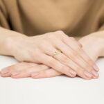 Pierścionek złoty serce z diamentami BD-W500 - obrazek 2