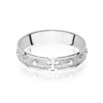 Pierścionek różaniec złoty z diamentem - obrazek 3