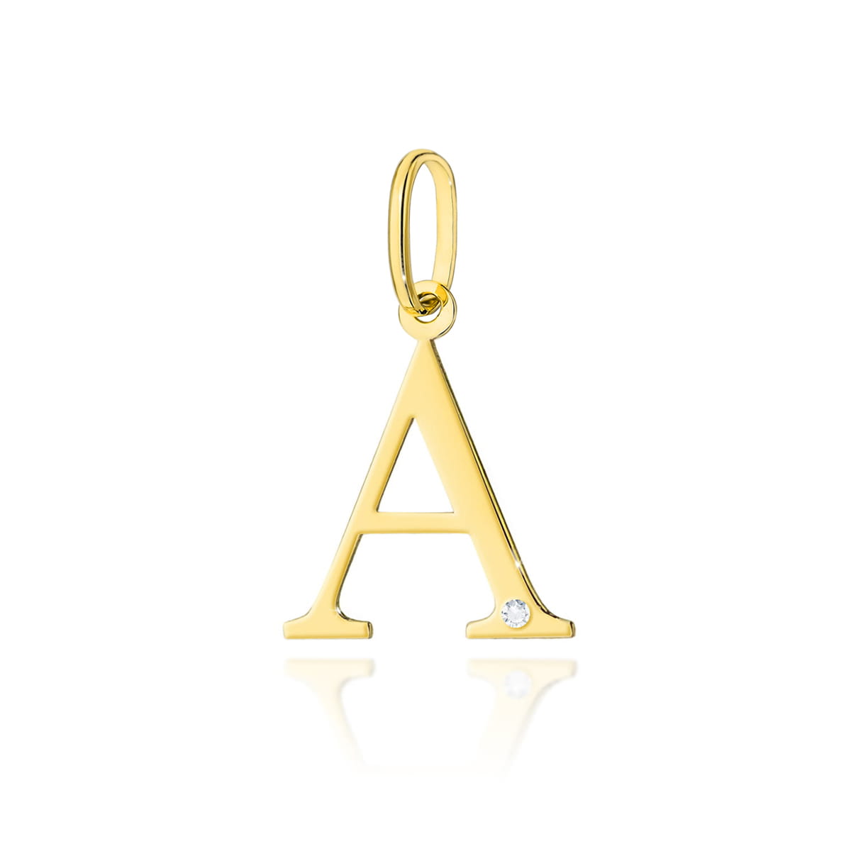 Z0069.Z3.DIW.01_1 Złota literka A z diamentem - obrazek 1
