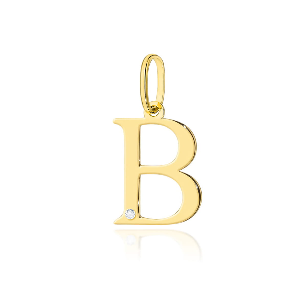 Z0069.Z3.DIW.02_1 Złota literka B z diamentem - obrazek 1