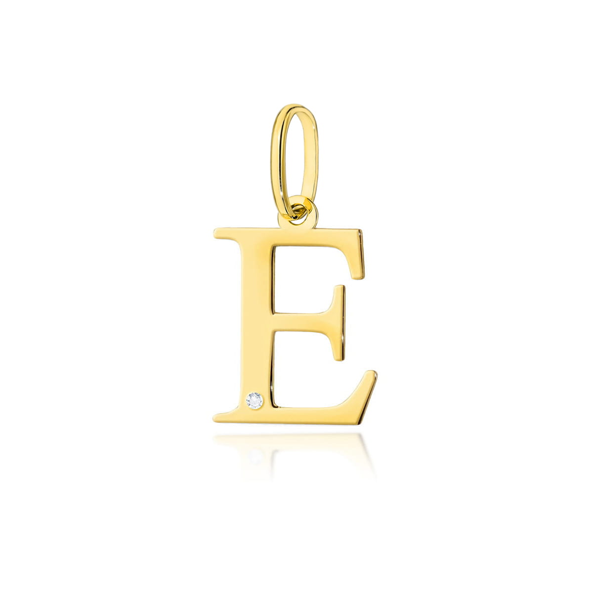 Z0069.Z3.DIW.05_1 Złota literka E z diamentem - obrazek 1