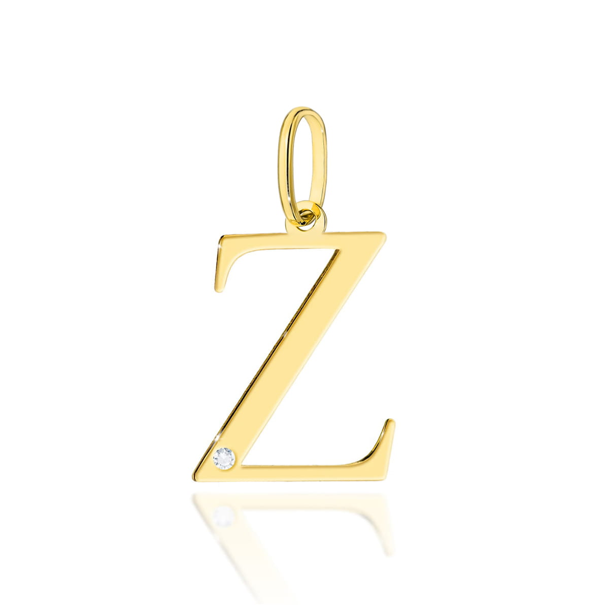 Z0069.Z3.DIW.26_1 Złota literka Z z diamentem - obrazek 1