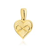 Zawieszka złota diamentowane serce z nieskończonością