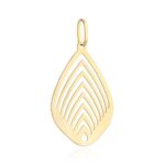 Zawieszka złota ażurowy listek