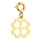 Zawieszka złota charms koniczynka