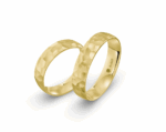 Obrączki złote WD5 półokrągłe młotkowane