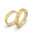Obrączki złote WD5 półokrągłe młotkowane