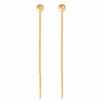 Kolczyki złote przewlekane kuleczki komunia święta