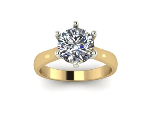 a8ea3c4f-9ba7-4de5-9a53-2eface05a8ad Pierścionek złoty z diamentem laboratoryjnym - obrazek 1