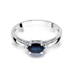 Pierścionek złoty z szafirami i diamentami BD-W06 - obrazek 2