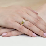 Pierścionek złoty z diamentami serce BD-W64 - obrazek 4