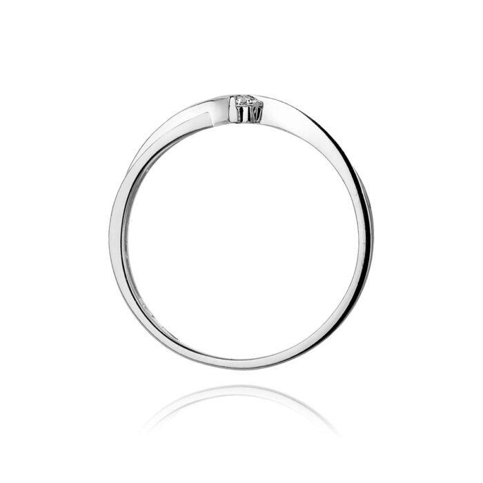 Pierścionek złoty z diamentem BD-W137B - obrazek 3