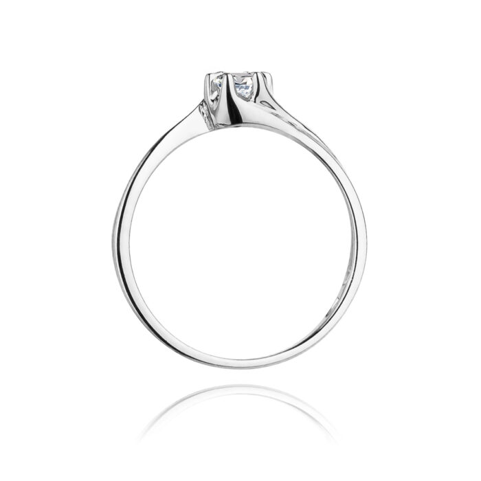 Pierścionek złoty z diamentem BD-W163B - obrazek 3