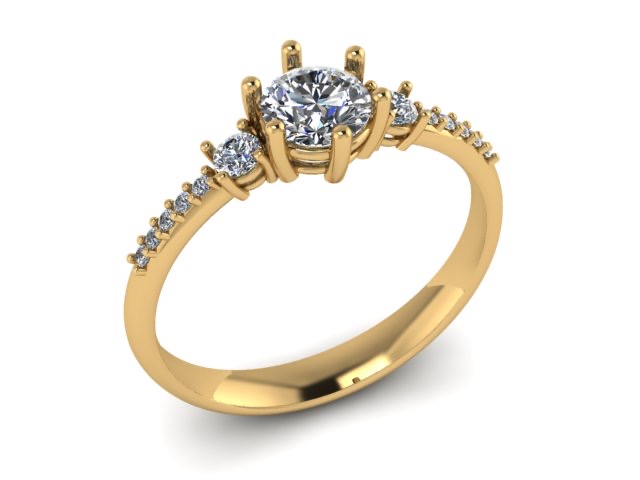 bf2d9642-2c0f-4d35-87d0-59b4e71f7953 Pierścionek złoty z diamentami laboratoryjnymi - obrazek 1