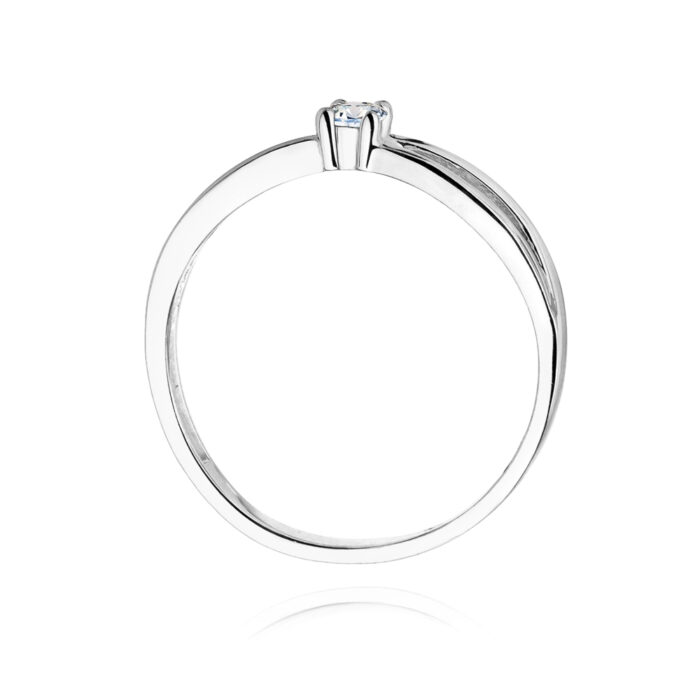 Pierścionek złoty z diamentem BD-W248B - obrazek 3