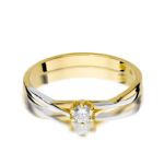 Pierścionek złoty z diamentami BD-W340 - obrazek 2