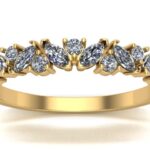 Pierścionek złoty ring z diamentami laboratoryjnymi RR8