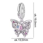 Zawieszka do bransoletki Charms motyl z cyrkoniami - obrazek 2